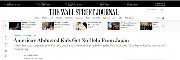 Walll Street Journal Children get no help from Japan